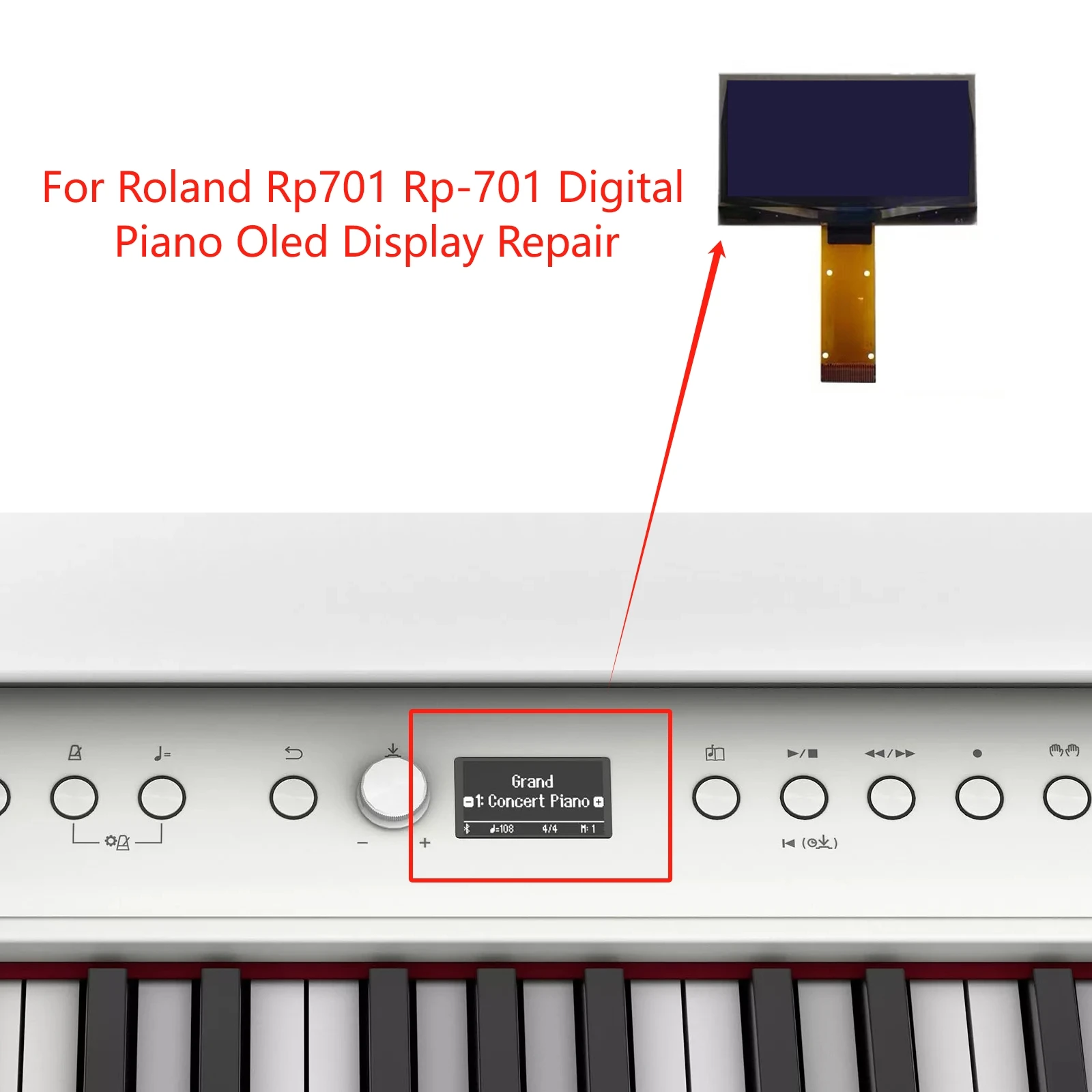 Nueva pantalla Oled para reparación de piano Digital Roland Rp701 Rp-701