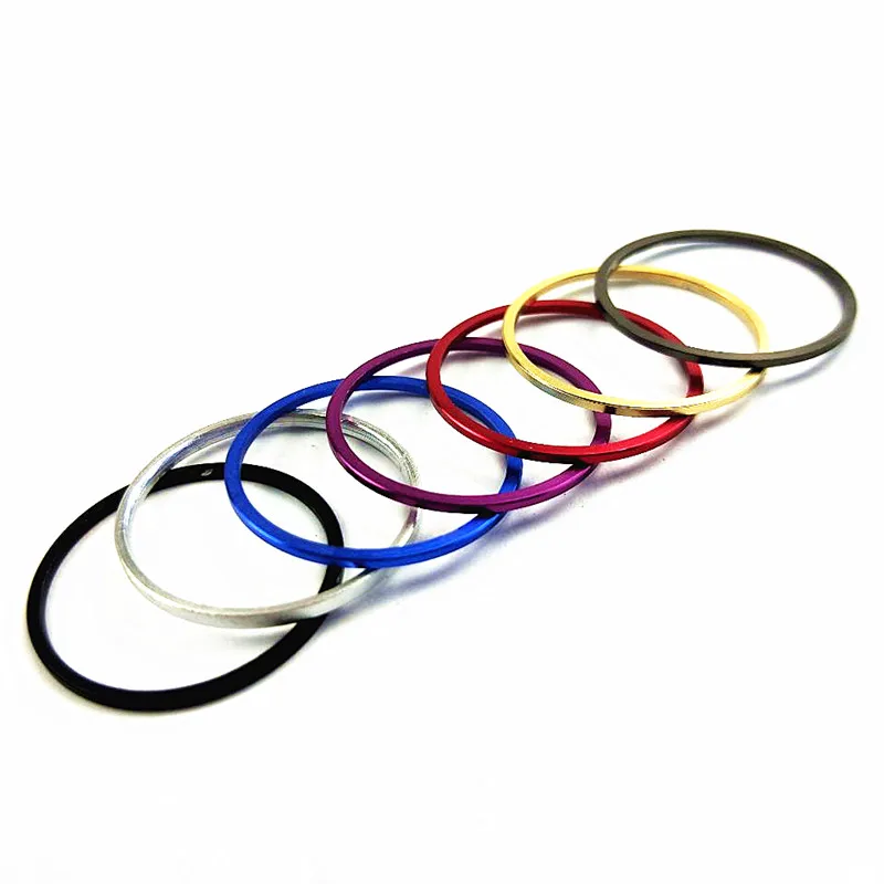 Trim Ring For Fuji Reel Seat Winding Check  DIY Fishing Rod Aluminum Part  Mix Color Repair Components  15pcs / bag NooNRoo