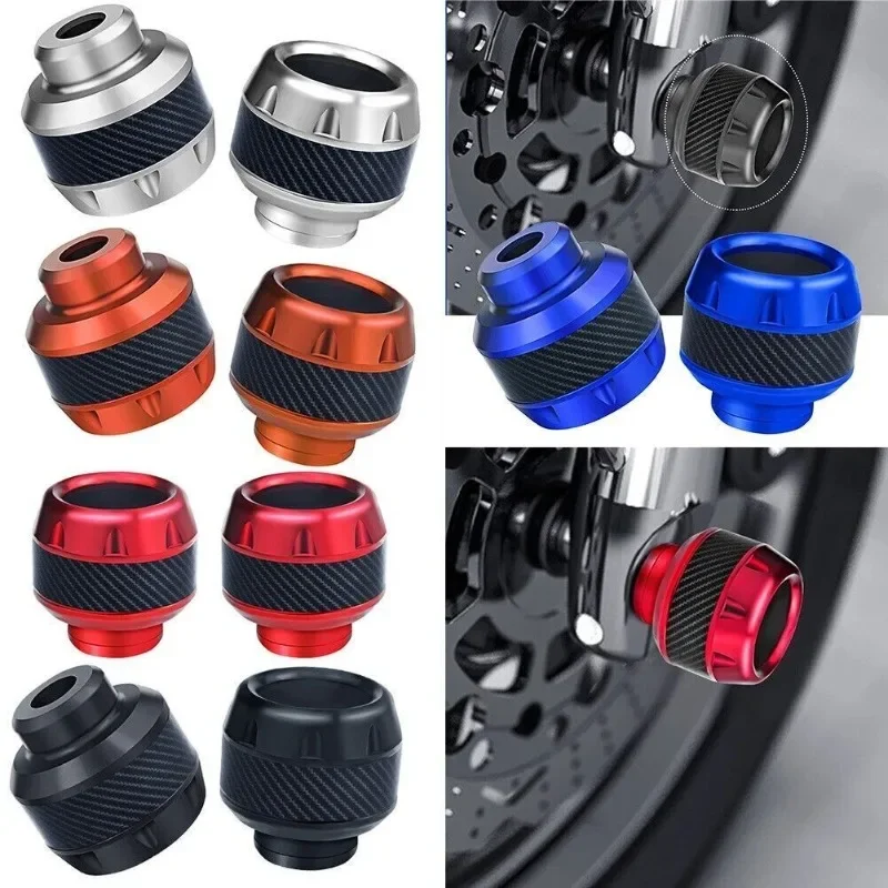 2 Stück Aluminium legierung Motorrad Crash Protector Roller Rad Vorderrad Gabel Rahmen Fallschutz Pads Schieber Moto Exterieur