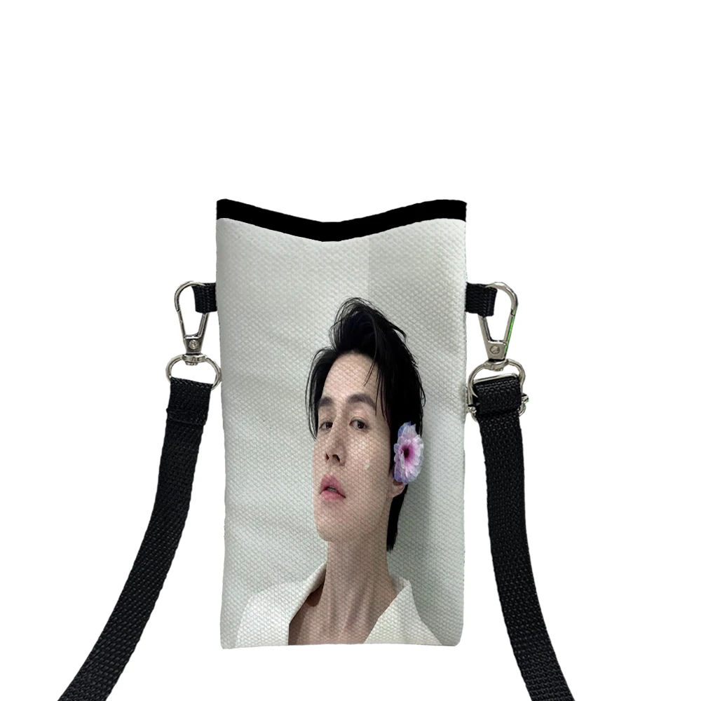 

Lee Dong Wook Phone Pouch with Lanyard, Exquisite Pattern Print Crossbody Bag Shoulder Bag Mobile PhoneCase 3.3
