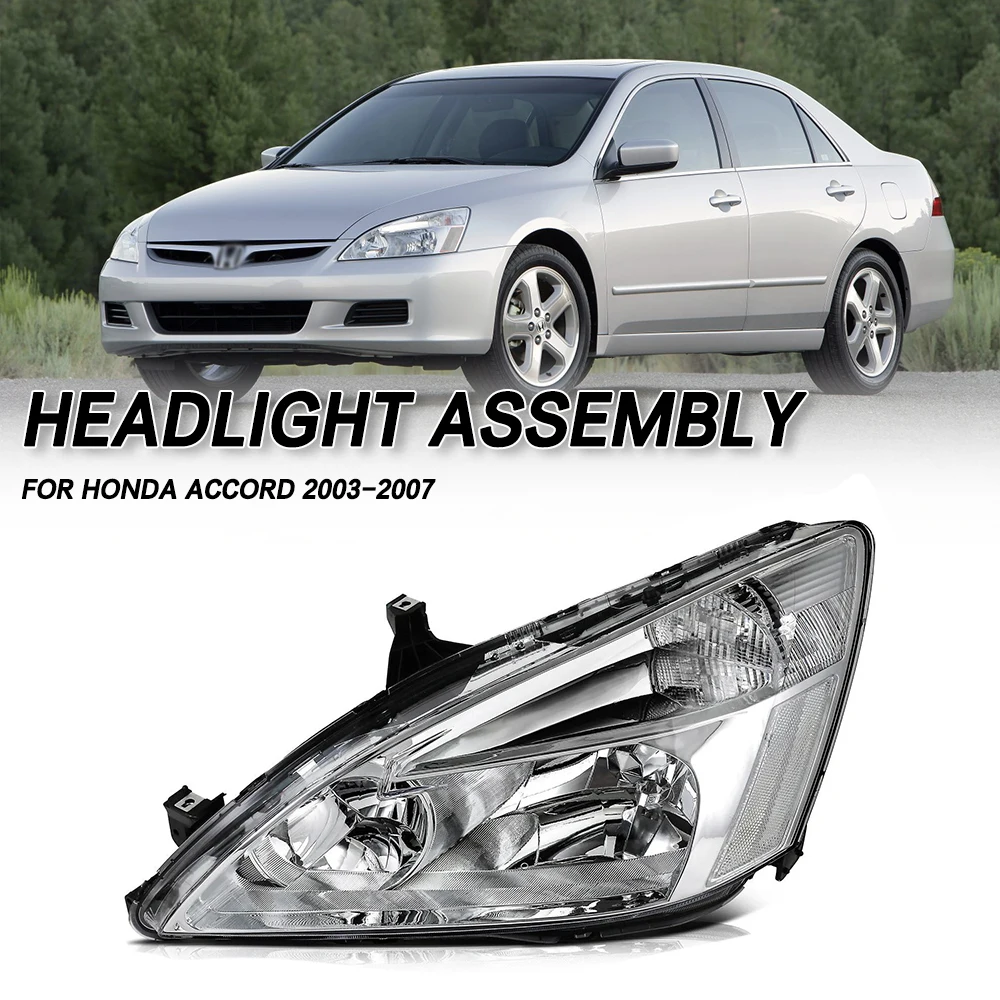 

For Honda Accord 2003 2004 2005 2006 2007 Left/Right Side Front Bumper Head Light Headlamp Headlight