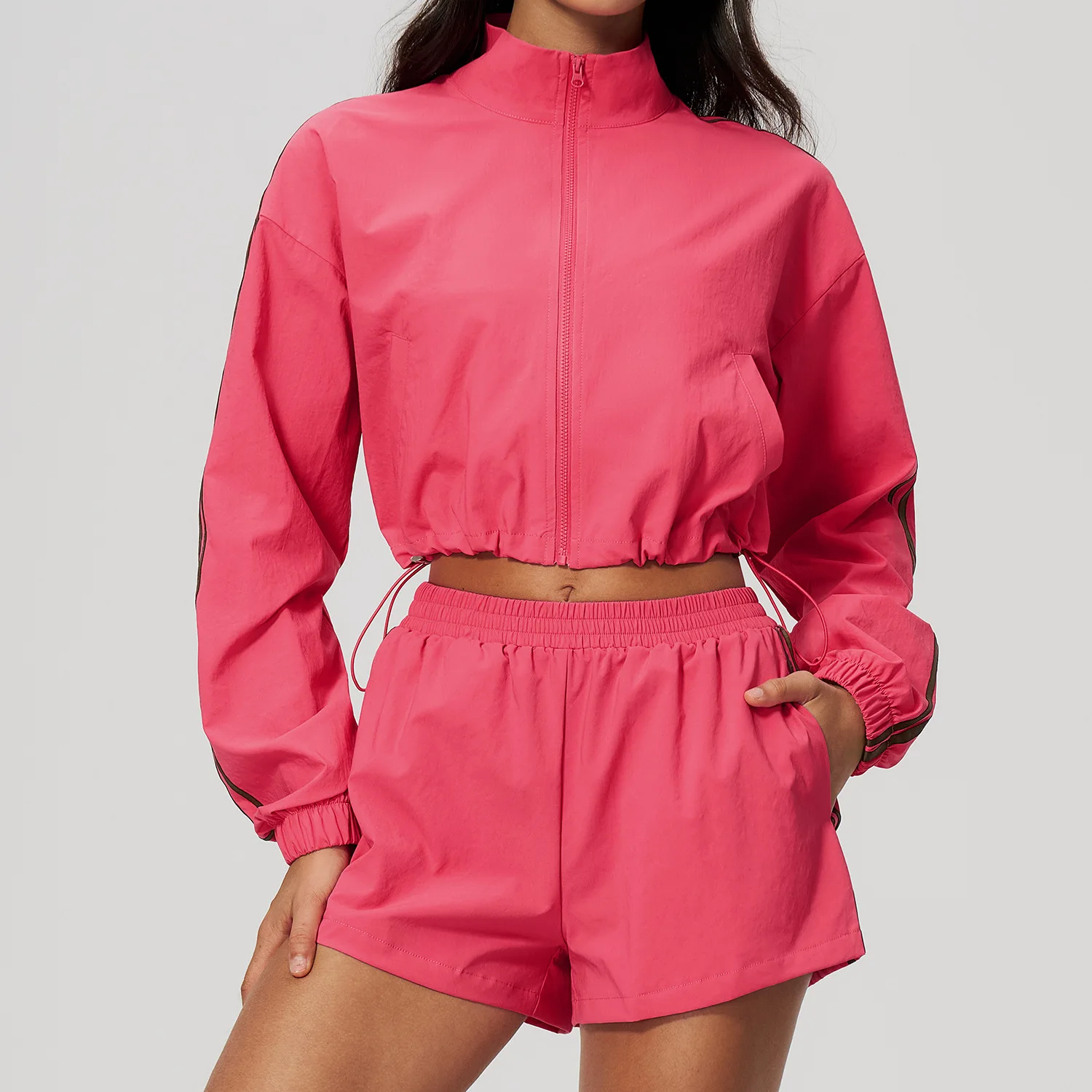Women Tracksuit 2PCS Yoga Suit Sports Set Women Quick-Dry Gym Set Running Workout Clothes Long Sleeve Yoga Clothing Athleticwear