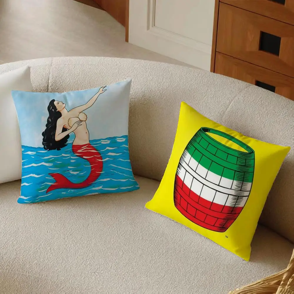 Mexican B-Bingo Lottery Cushion Cover Daily Washable Linen Pillowcase Soft  for Sofa Bed Home Room Decor