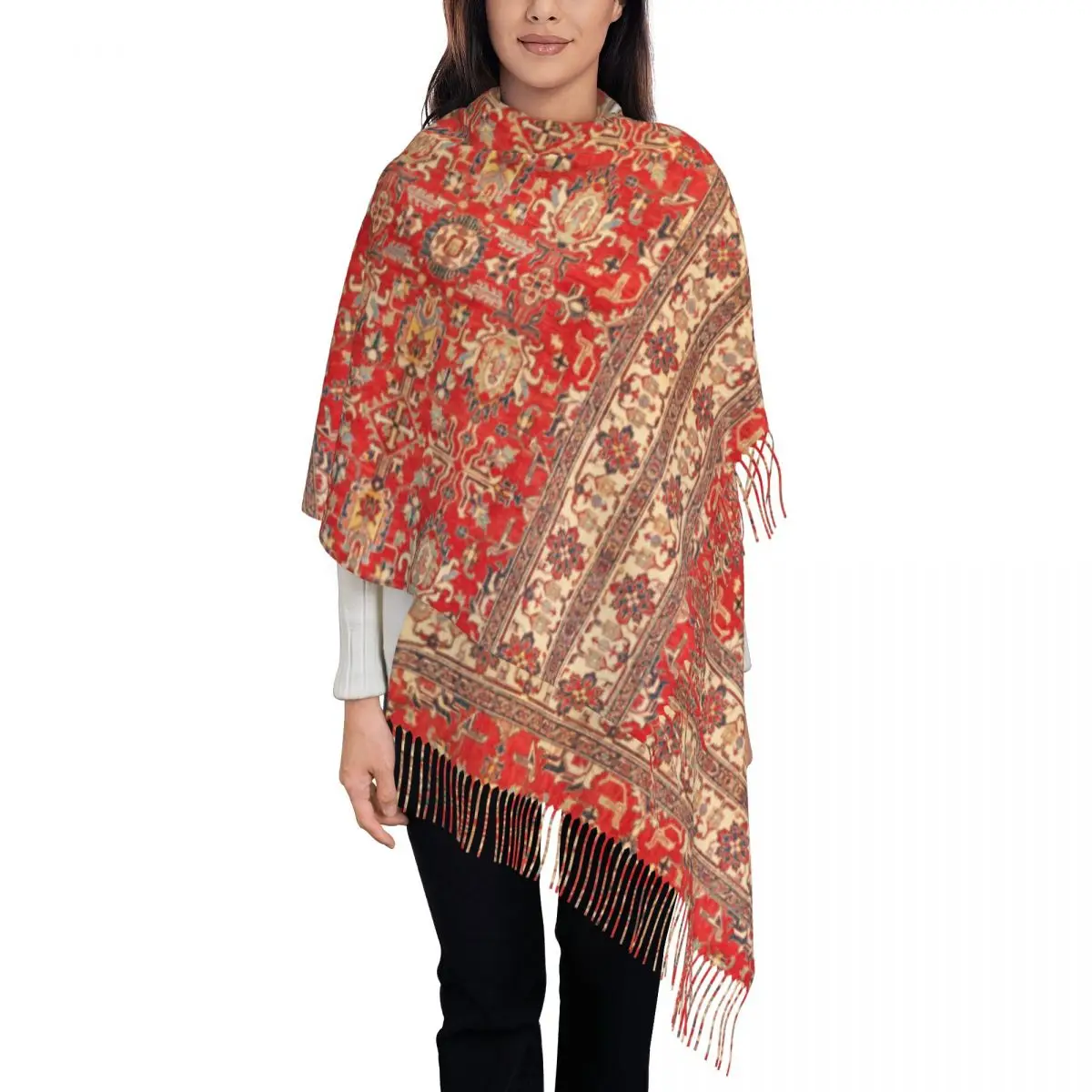 

Customized Printed Antique Turkish Carpet Ethnic Kilim Scarf Women Men Winter Warm Scarves Bohemian Persian Style Shawls Wraps