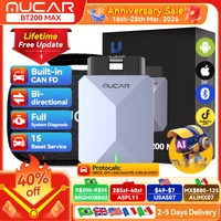 Actualización gratuita de por vida Escáner MUCAR BT200 Max OBD2 Control bidireccional CAN FD Herramienta de diagnóstico de todos los sistemas 15 Reinicio para todos los automóviles