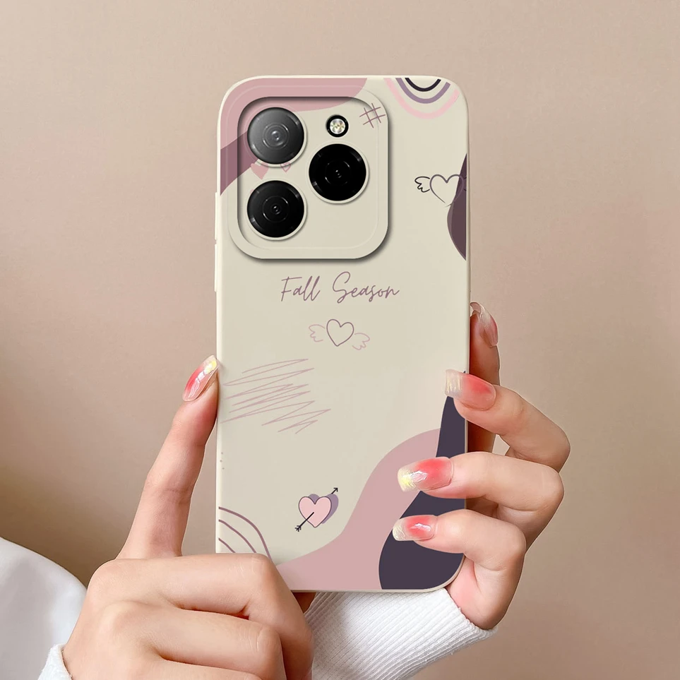 Case For Tecno Spark 20 20C Cartoon Milk Tea Bear Soft Silicone Back Cover Shock Resistant Coques For Spark20 Carcas 20 C Fundas