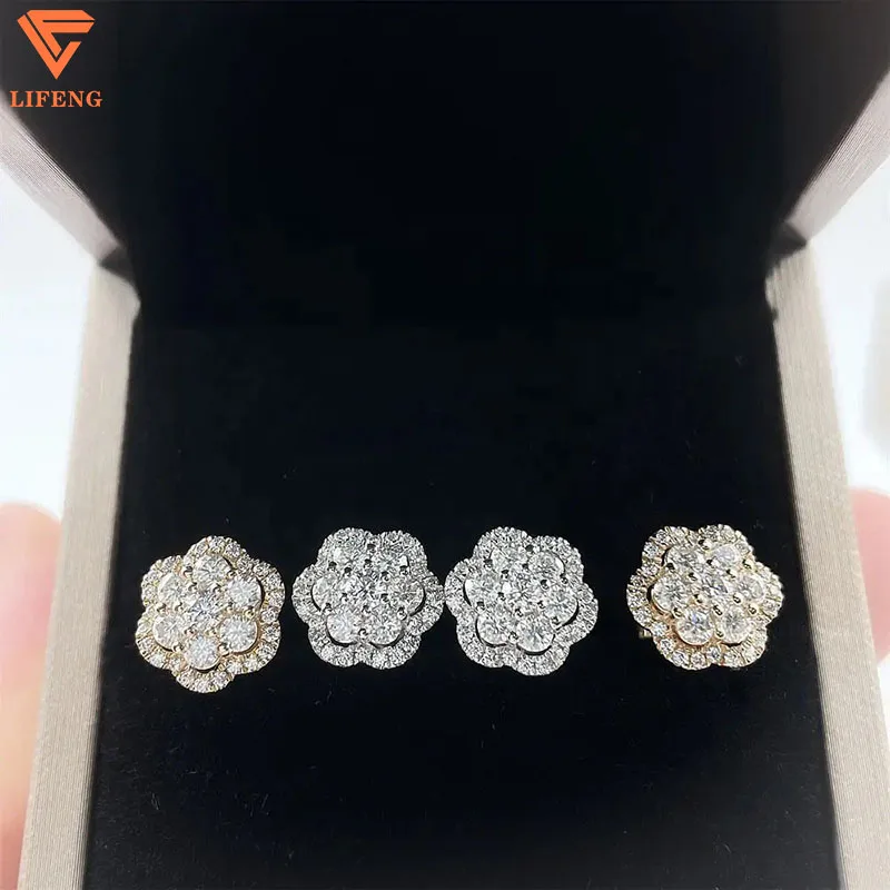 

Fashion Jewelry Earrings Pass Diamond Tester 925 Sterling Silver VVS Classic Gold Plated Studs Moissanite Stud Ea