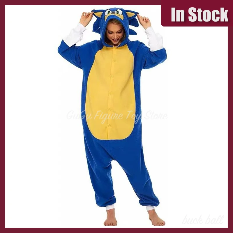 Sonic The Hedgehog Pigiama invernale Anime Costume di flanella Vestiti per neonati per bambini Pagliaccetti per bambini Pigiama per neonati per bambini Vestire regalo