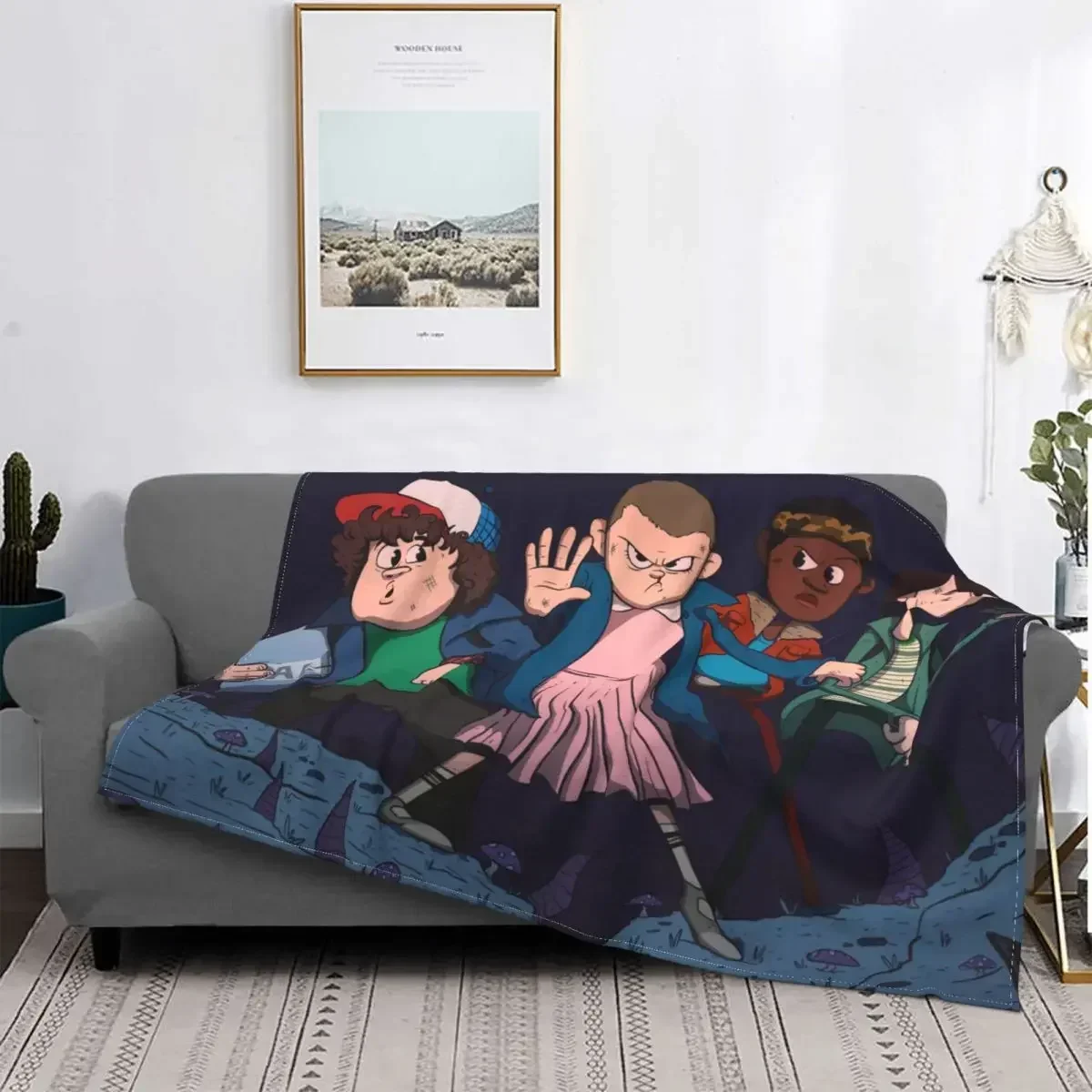 Stranger Things TV Eleven Artwork mantas cálidas portátiles para ropa de cama, viaje