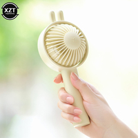 New Handheld Mini USB Fan Rechargeable Portable Air Conditioning Desktop Mute Cooling Fan Adjustable Angle Strong Wind