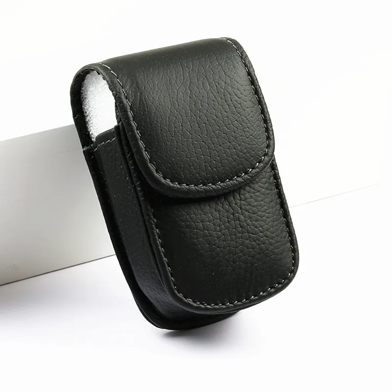 Classic Belt Wearable PU Glasses Case Men Portable Leather Folding Glasses Storage Box Women