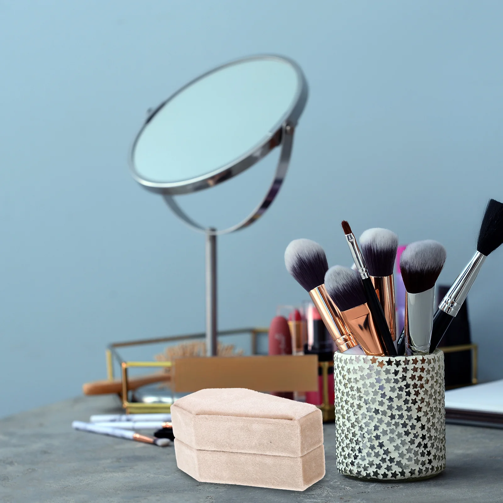 

Container Velvet Coffin Necklace Box Goth Jewelry Flannel Halloween Decor Shaped Earring Holder