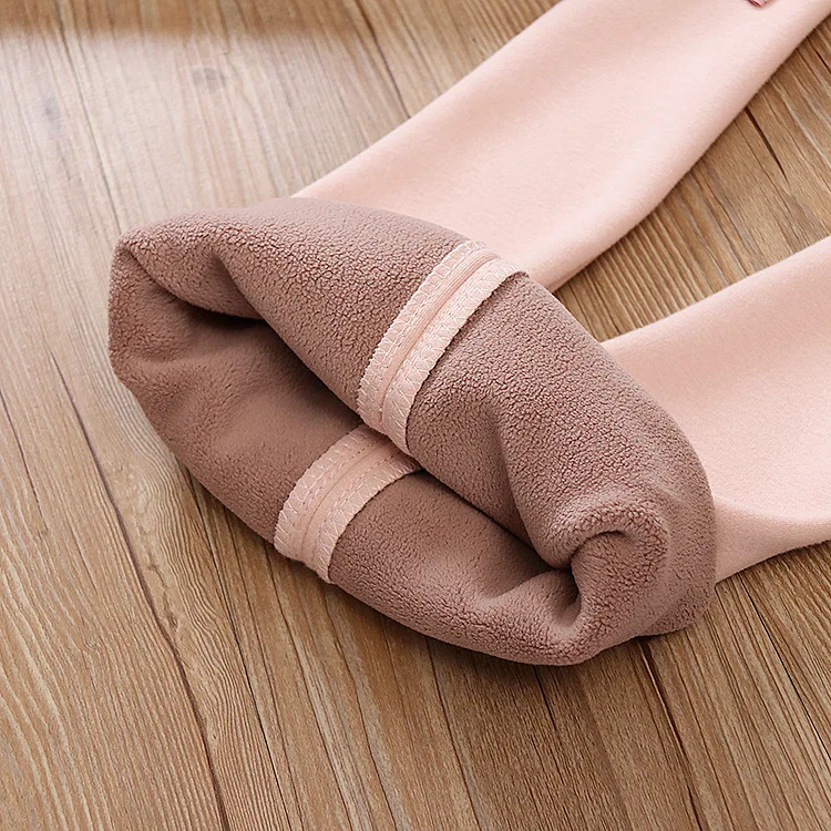 Children\'s Plush Pants Cotton Warm Winter Pants For Girls Baby Children Wear Bow Cute Legging Outfits