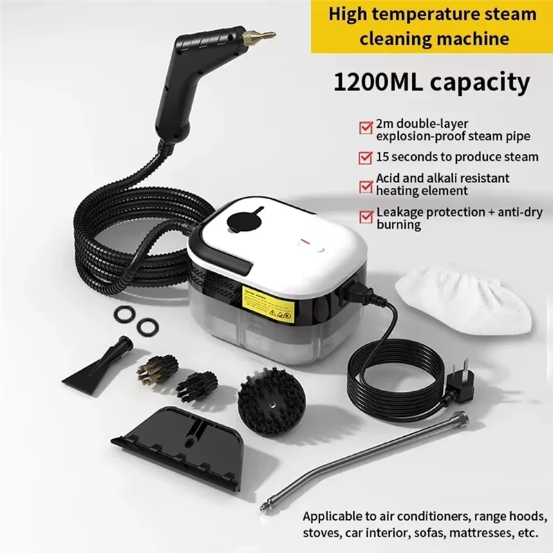 

A93E-Portable Steam Cleaner Portable Car Steam Cleaner Handheld Steam Cleaner A EU Plug