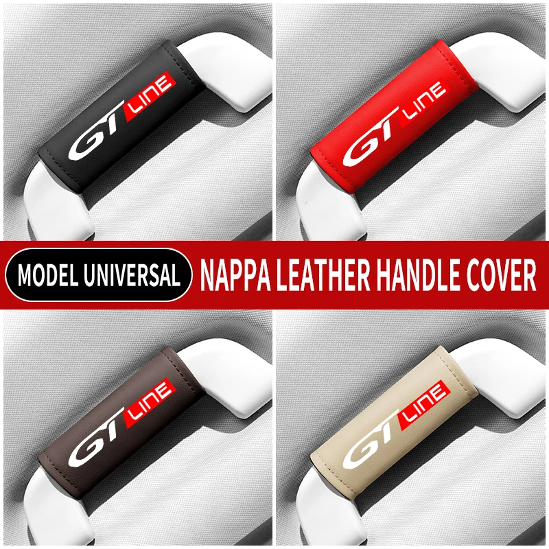 1PC Leather Car Roof Armrest Pull Gloves Door Handle Protection Cover KIA K3 K5 Sportage Ceed Niro Rio Picanto Sorento GT LINE