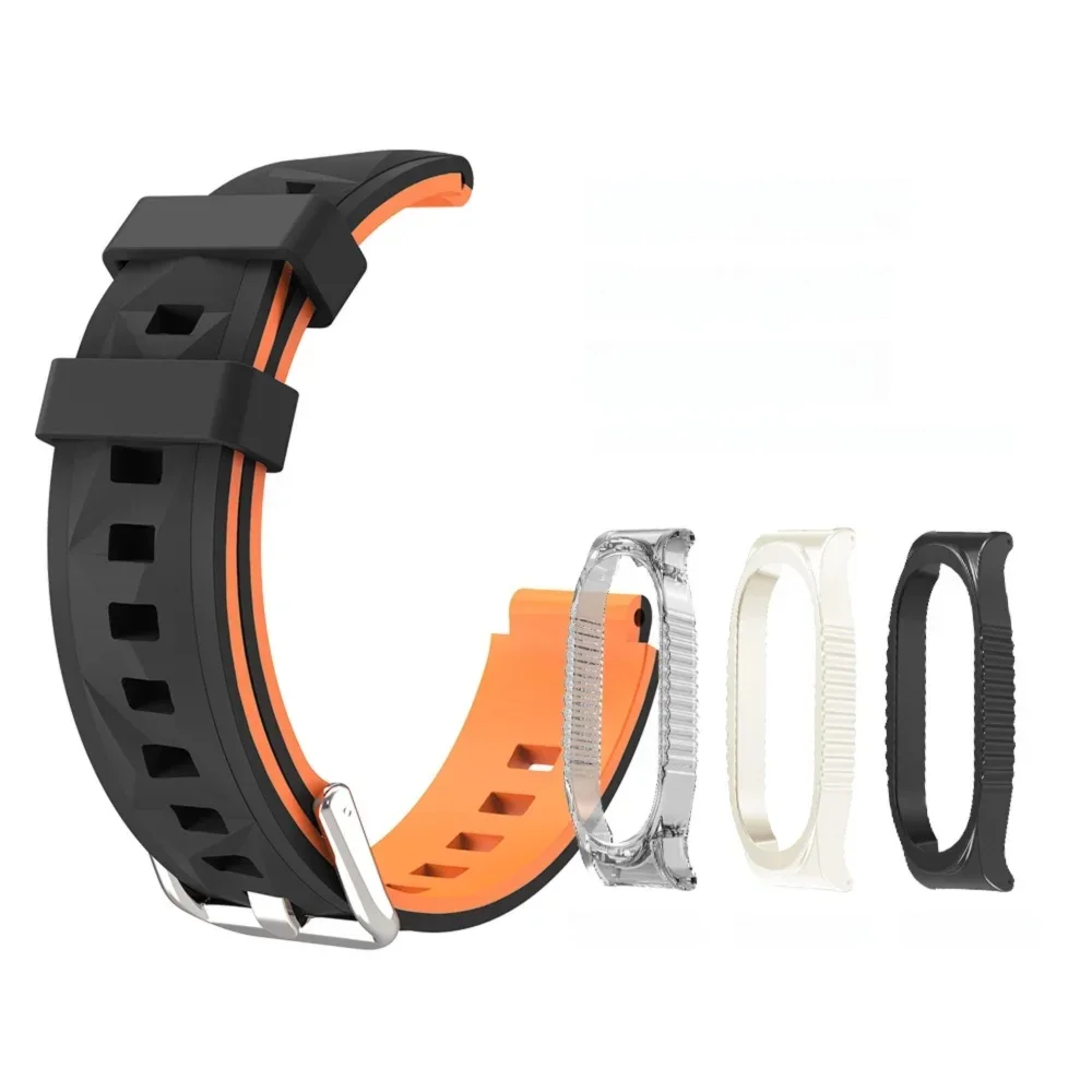 

Case + Strap For Xiaomi Mi Band 9 8 7 6 5 4 3 Bracelet Ice Crystal Diamond Pattern Silicone Replacement Sport Band Watch Correa