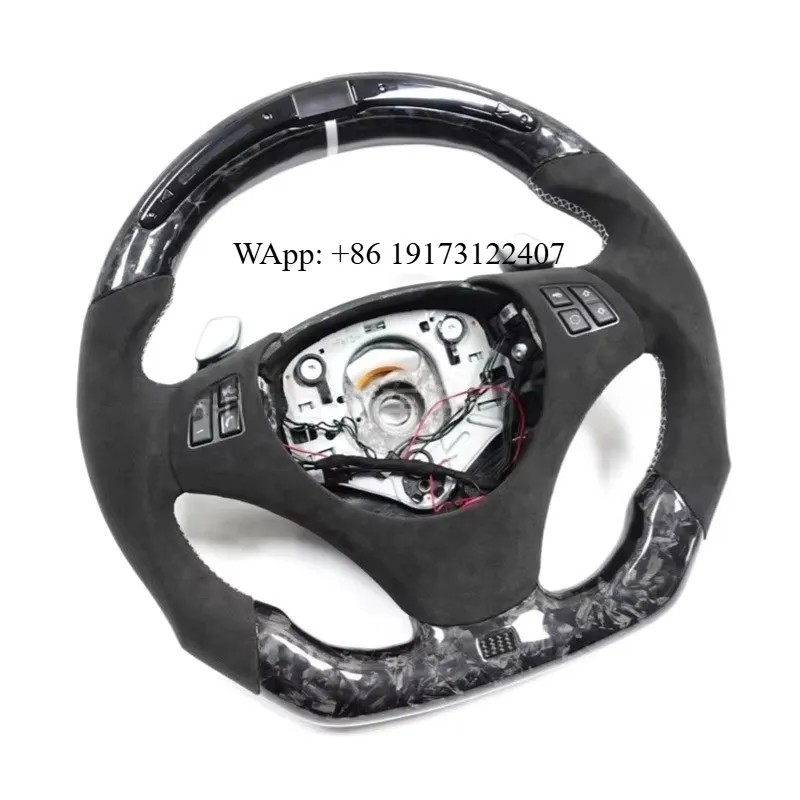 High-Performance Carbon Fiber Steering Wheel for E90 E91 E92 E93 E87 M3 LED Racing Textured Shock Absorbing Comfort