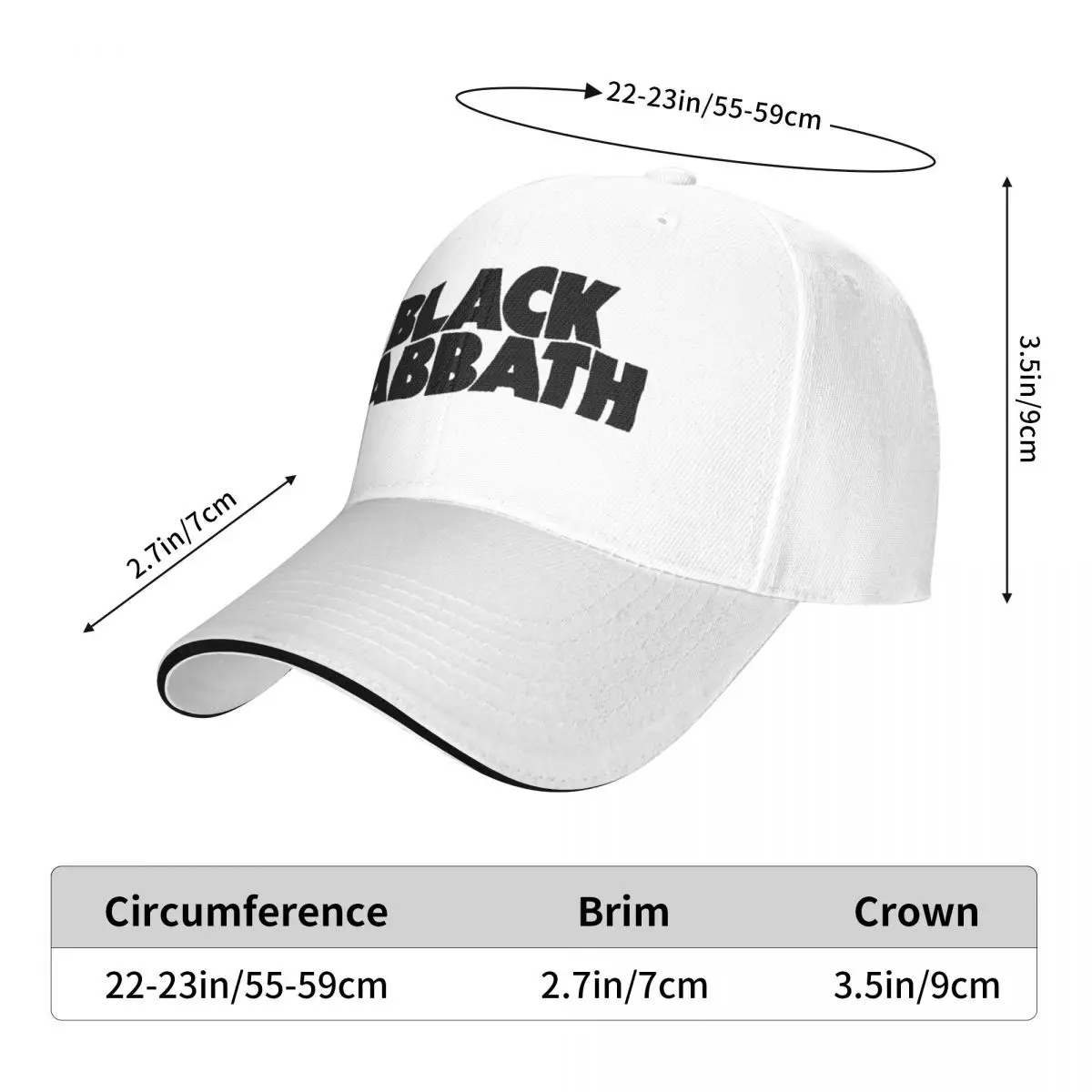 Black Rock Sabbaths Band Merch Baseball Cap Men Women Travel Headwear Trucker Hat Unique Design Snapback Hat Adjustable