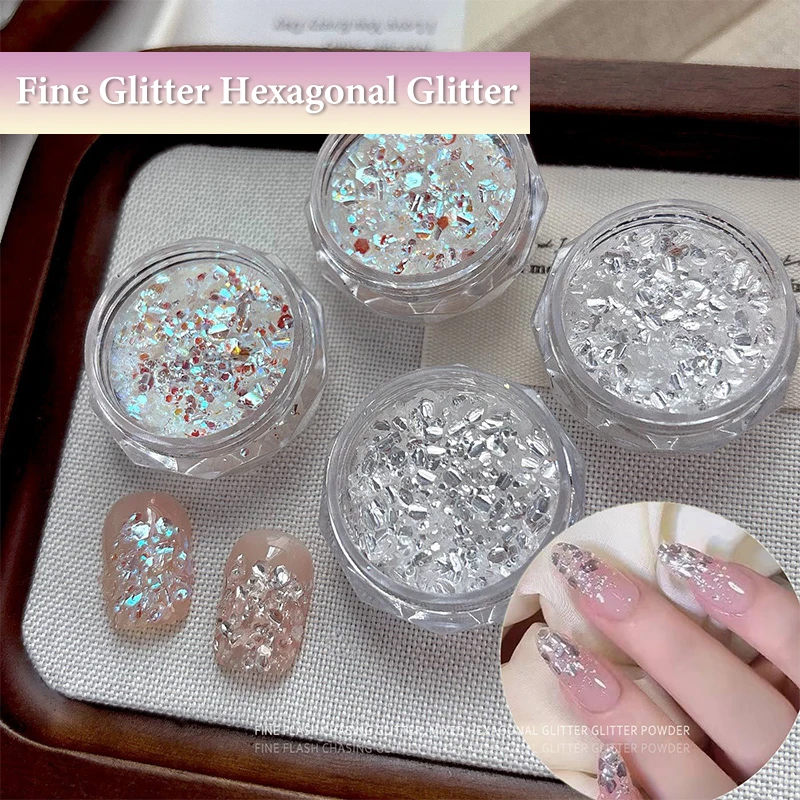 【Peace】1Box Mini Sparkling Nail Glitter Sparkling Nail Decoration Nail Salon Design Accessories DIY Nail Art Design