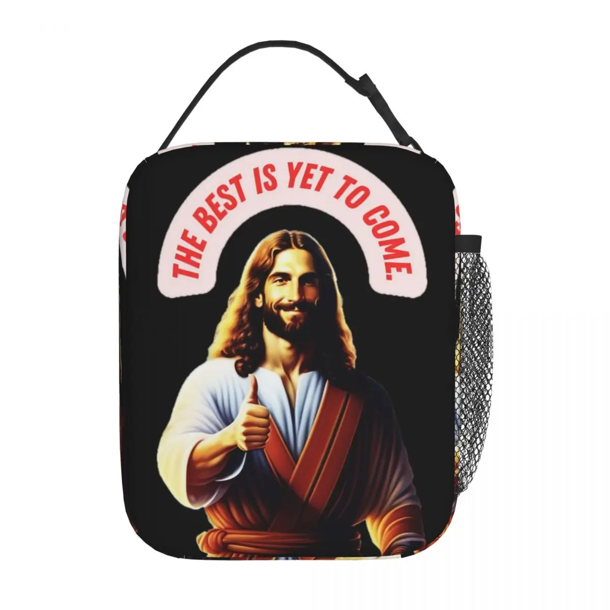 Yeshua The Best Thermal Insulated Lunch Bag for School Funny Jesus Portable Food Bag Men Women Thermal Cooler Lunch Boxes