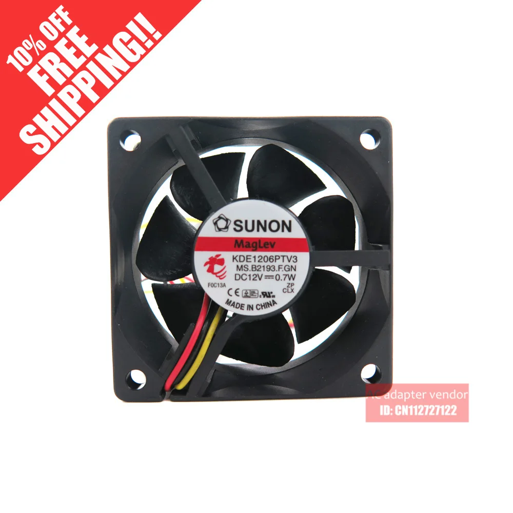 new SUNON Maglev 6CM cooling fan 6025 silence KDE1206PTV3