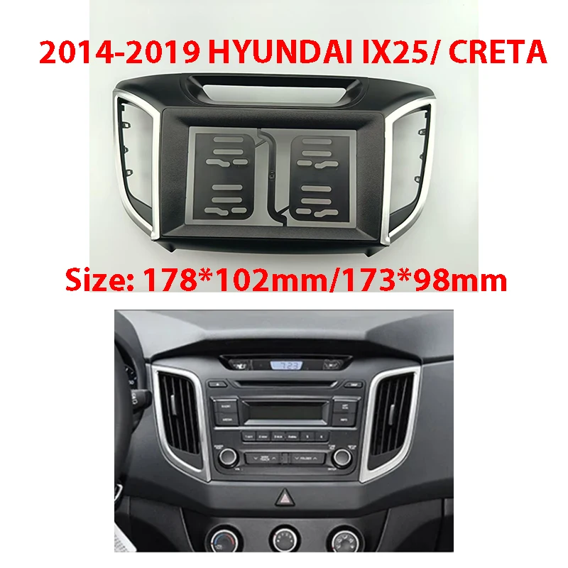 

7 Inch For 2014-2019 HYUNDAI IX25/ CRETA Car Radio Fascias MP5 Stereo Panel Dashboard Refitting Installation Frame