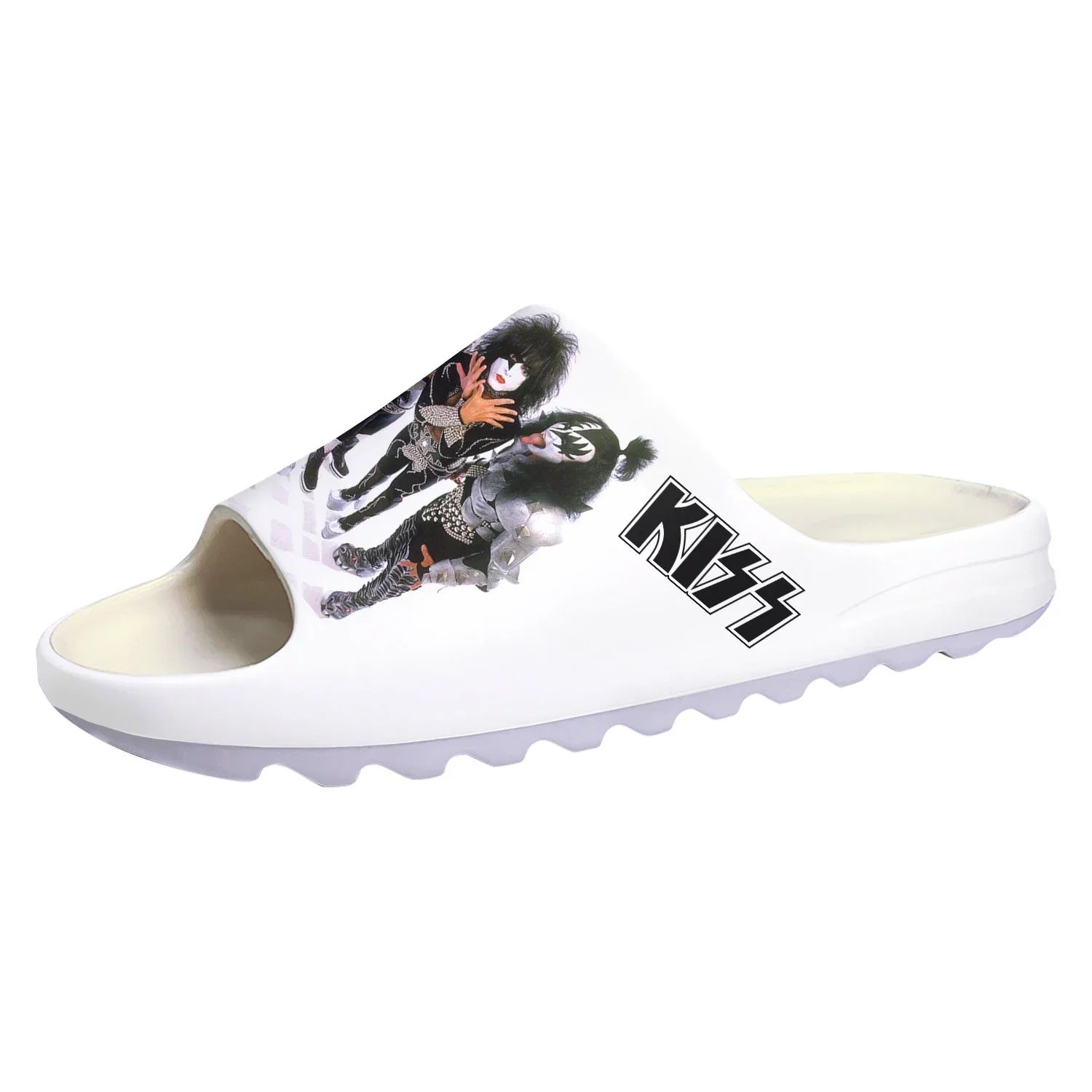 Kiss Heavy Metal Rock Band Soft Sole Sllipers Home Clogs Step on Water Shoes Mens Womens Teenager Customize on Shit Sandals