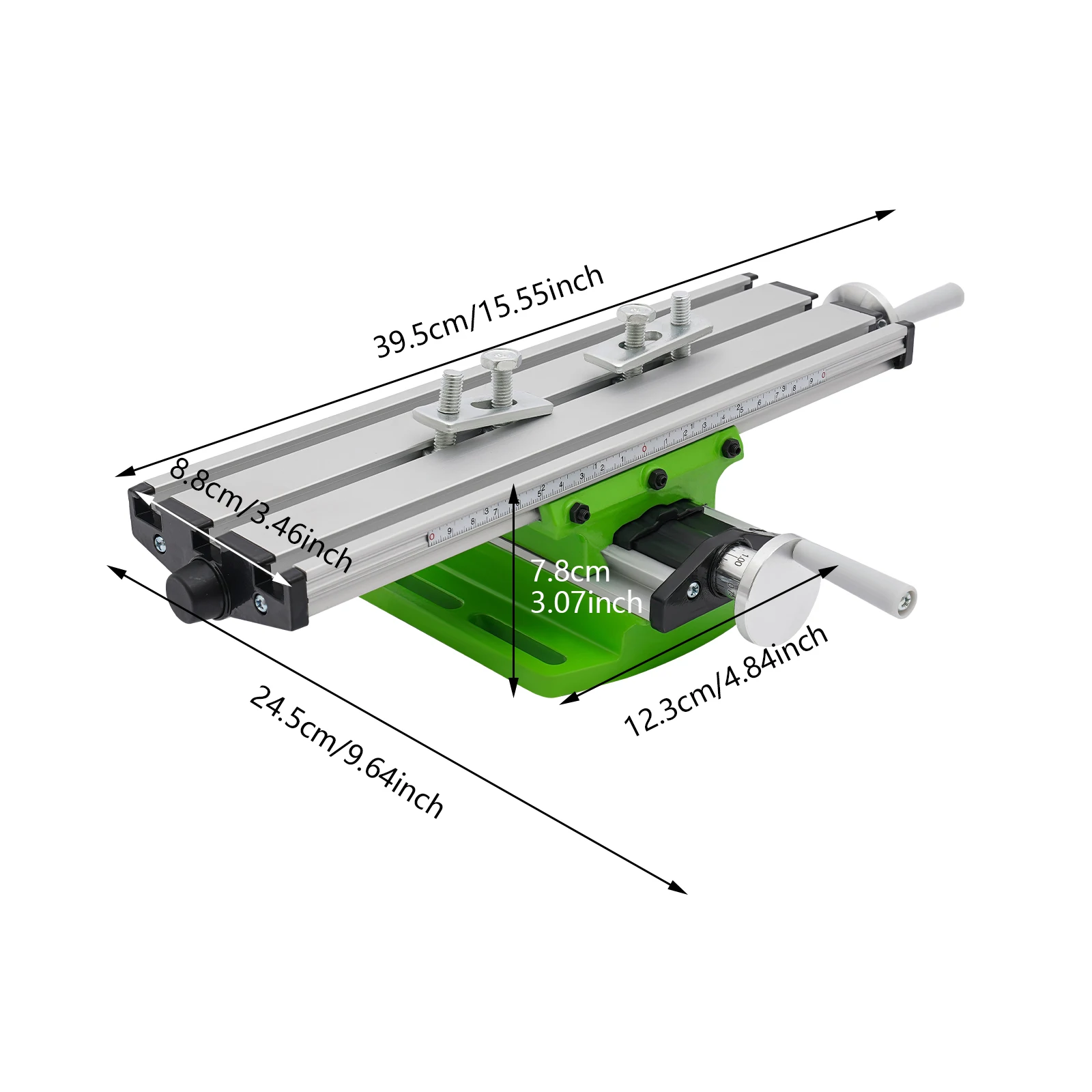 Worktable Mini Multifunction Milling Table Compound Kit Slide Desk Machine, Stable Base, Aluminum Tabletop