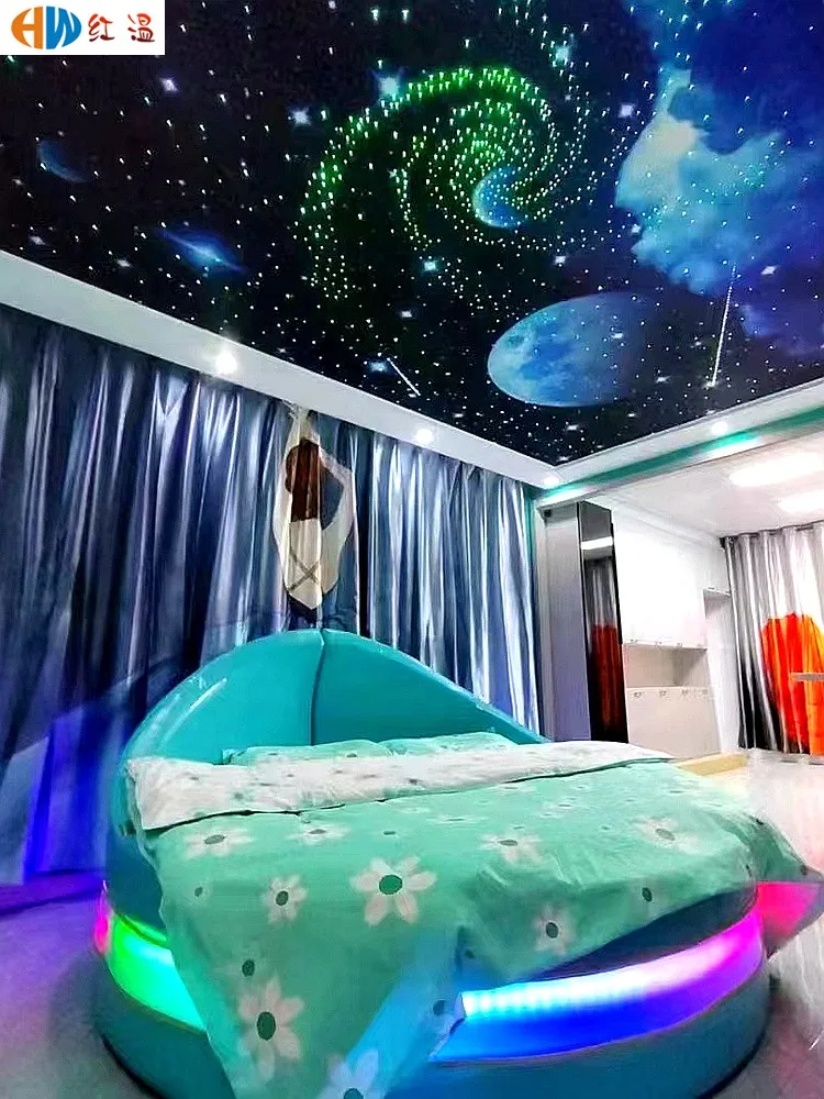 

ssE1001 Bed & Breakfast Furniture Water Bed Boutique Hotel Light Luxury Hotel Electric Starry Sky Theme Apartment