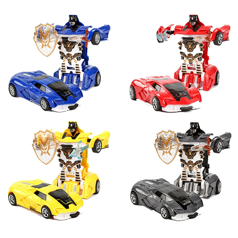 Transforming Toy Sports Car Children Transformation Robot Kit Toys Models 2 In 1 One Step Model Deformed Car Toy for Boy Gift