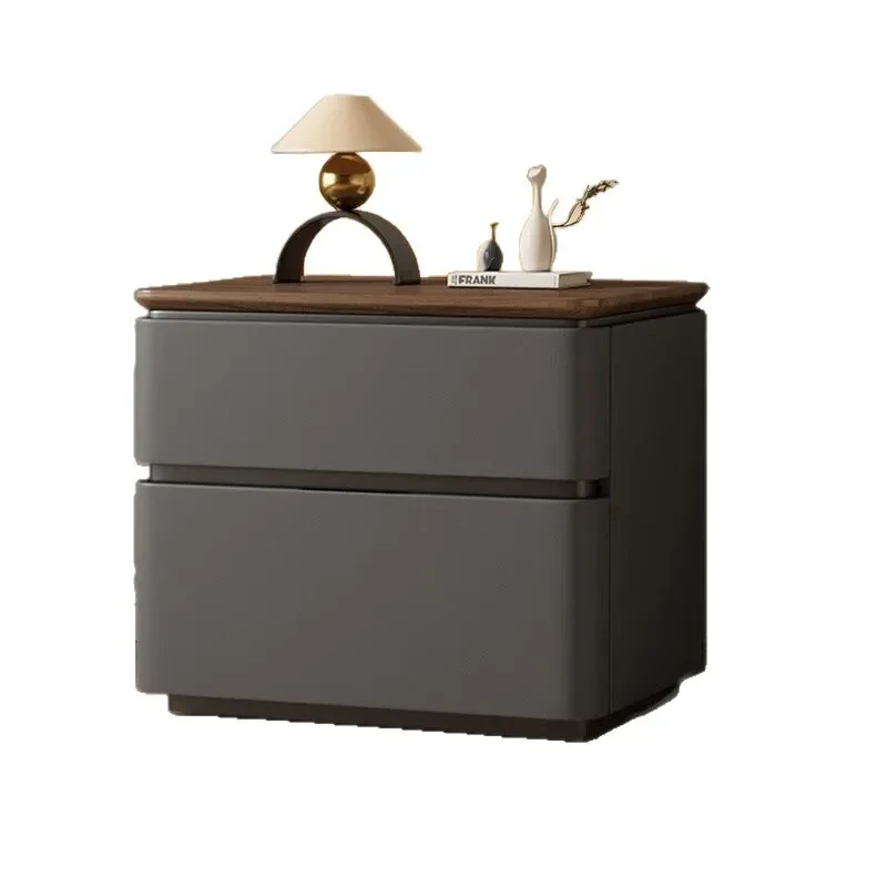 Creative solid wood bedside table Bedroom storage Multi-layer storage cabinet