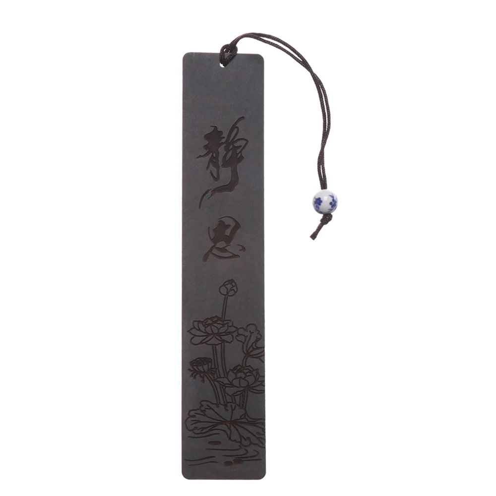 

School Office Supplies Chinese Style Solid Wood Crafts Bookmark Book Clip Pagination Mark Sandalwood Label