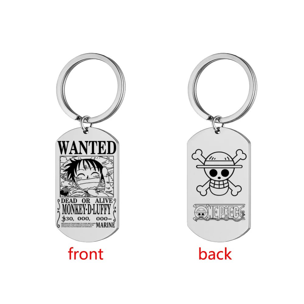 one piece keychain Luffy Ship Rudder Zoro LOGO Metal Key Holder Badge Keyring Key Chains Souvenir Trinket Gift Accessories