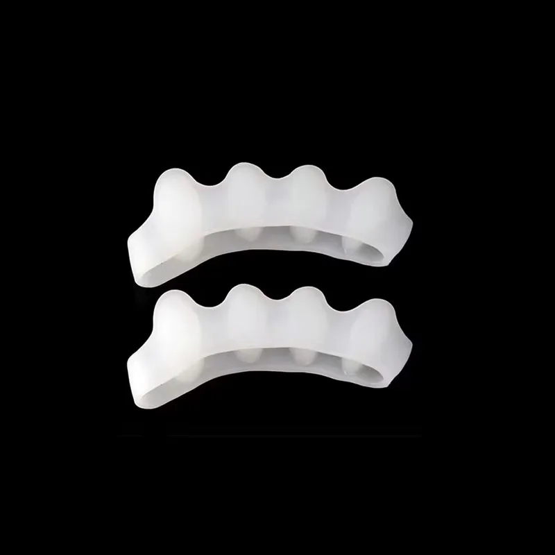 2Pc Siliconen Teen Separator Vingers Voeten Teenspreider Hallux Valgus Bunion Corrector Teen Stijltang Corrector Vinger Afscheiders