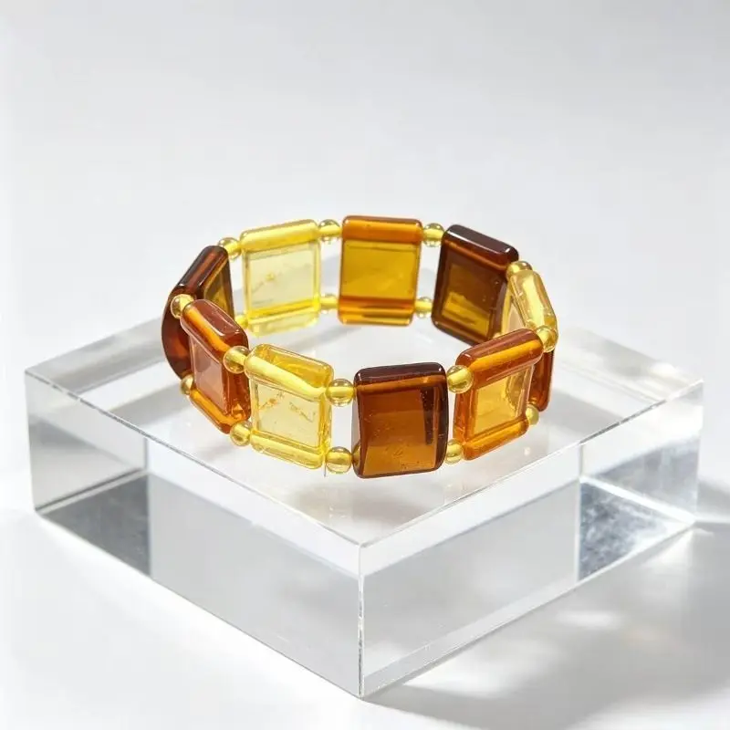New Simple and Versatile Beeswax Hand Row, Second-generation Handicraft Amber Beeswax Jewelry