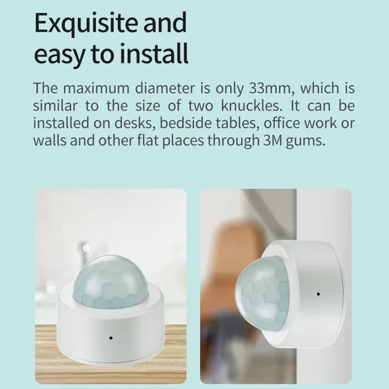 NEW Tuya Zigbee Mini Smart PIR Motion Detector Human Body Infrared Sensor Anti Theft Tuya App Remote Control Smart Life