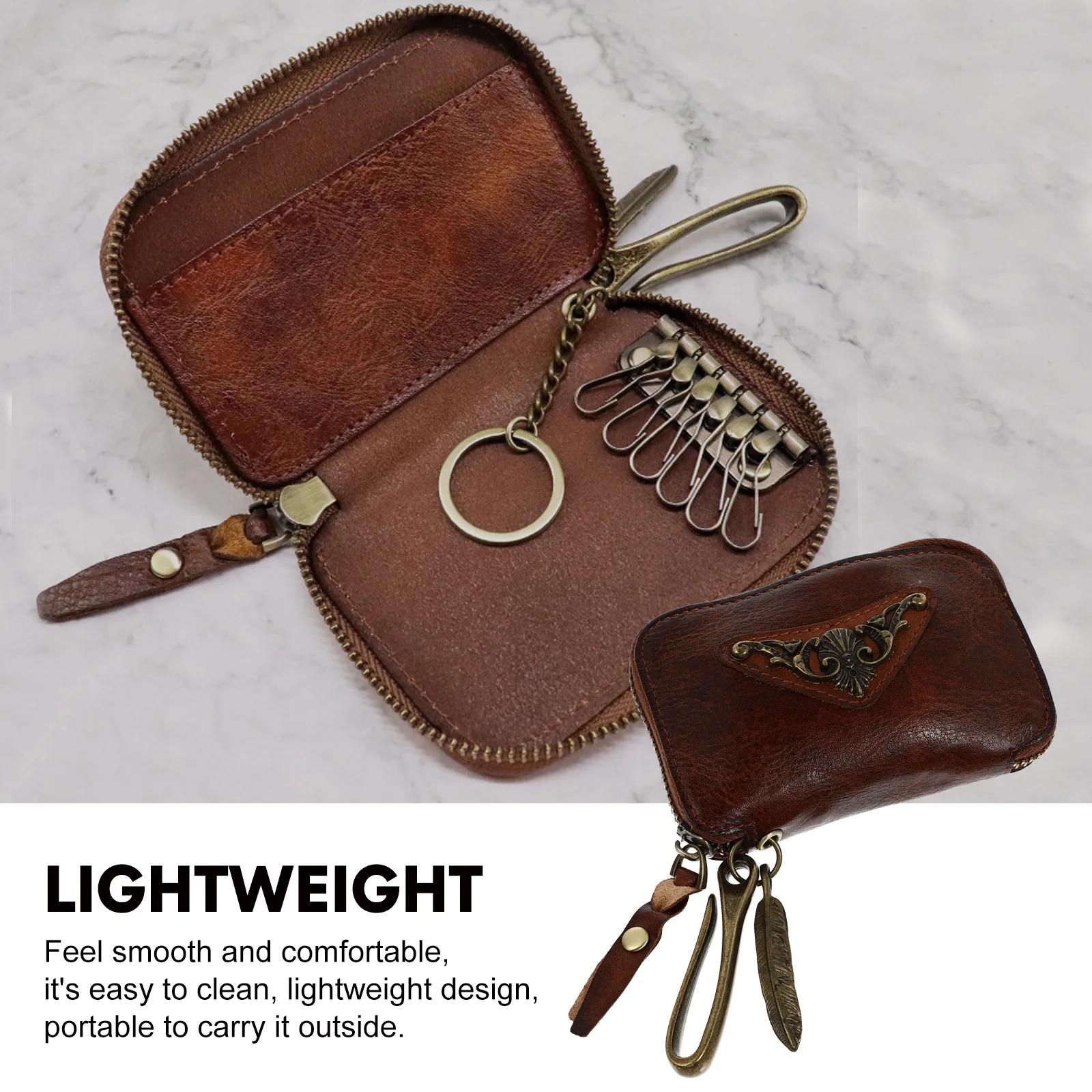 

1 шт., сумка для ключей от машины, портативный чехол на молнии, легкая сумка для хранения для автомобиля, домашний органайзер для ключей, подвесной пояс