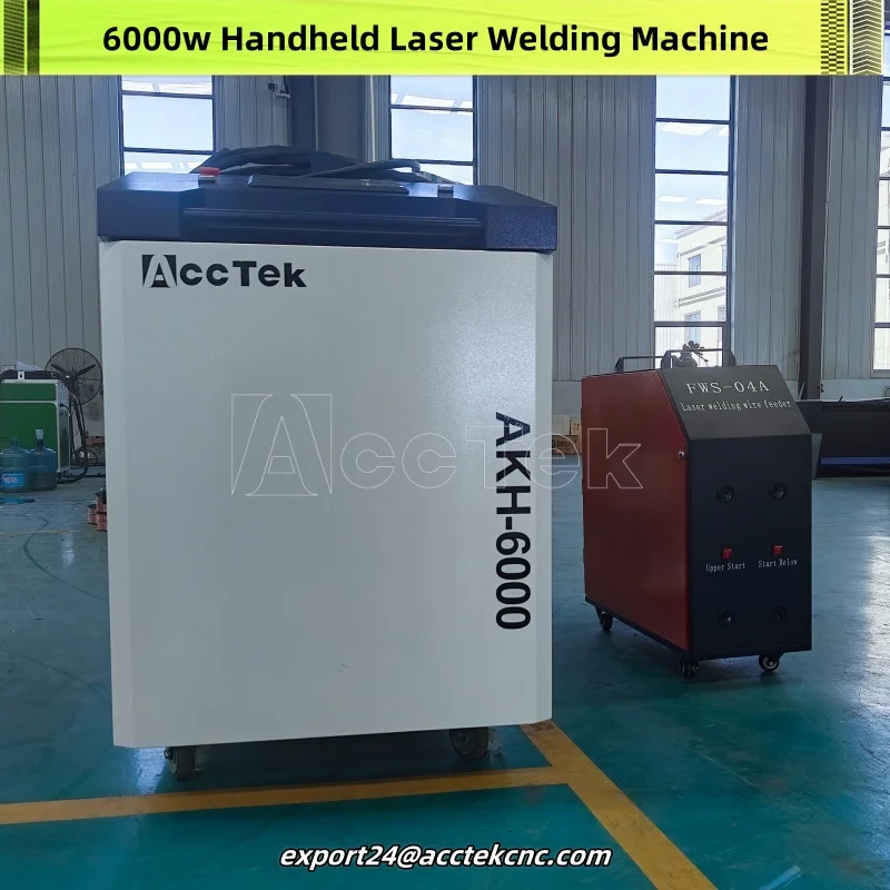 เครื่องเชื่อมเลเซอร์ต่อเนื่อง 6000W เครื่องเชื่อมเลเซอร์ไฟเบอร์ขนาดเล็กชนิดมือถือสําหรับเหล็ก อลูมิเนียม เหล็ก ฯลฯ