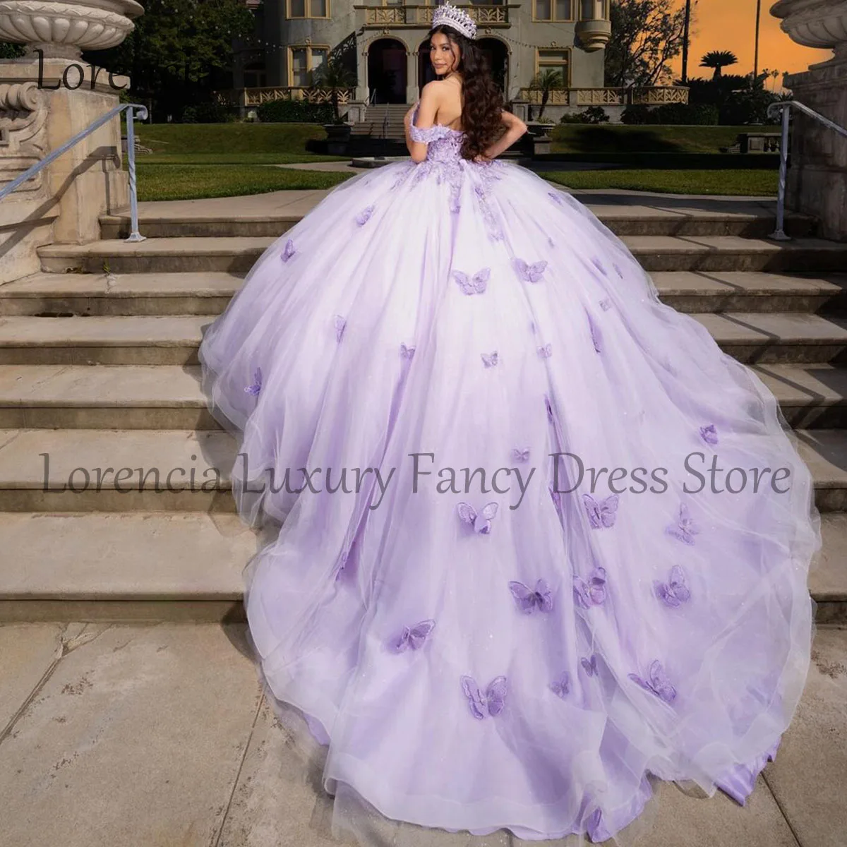 Sparkly quinceanera ชุดชุดไปงานเต้นรำ appliques Off The shoudr beading sequing PUFFY Sweet 15 16 Dress vestidos de XV anos