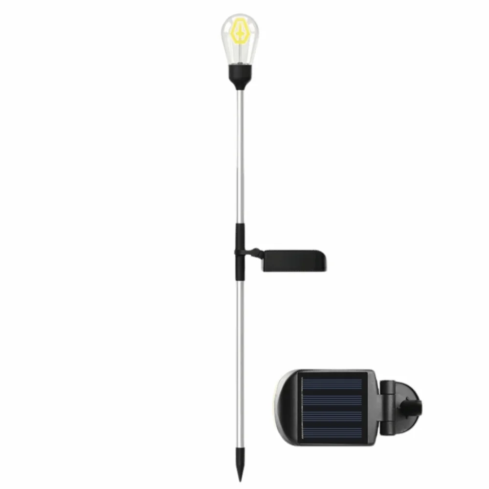 Solar Powered Solar Light Waterproof IP65 Rated LED Lawn Light 3000K Tungsten Filament Stake Lights Outdoor Garden Light Lawn