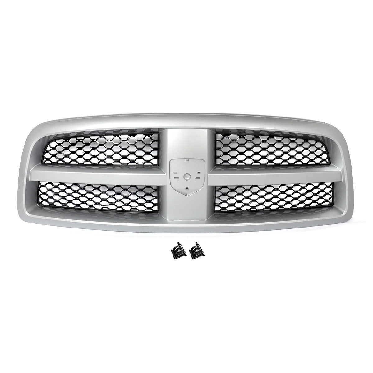 Bright Silver Honeycomb Mesh Grills Car Front Bumper Grille For 2019-2012 Dodge RAM Racing Grills Radiator Grid Air Inlet Grille