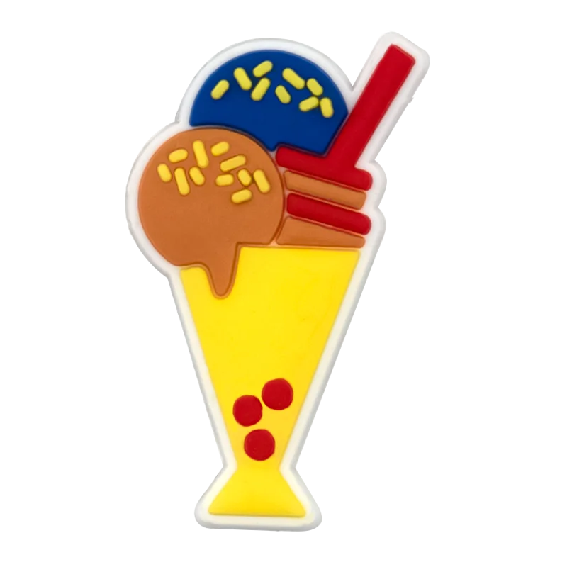 1/10 Stück Lebensmittel PVC Schuh Charms Käse Pizza Mais Sushi Schuh Dekorationen Kekse Banane Eis Dessert Frühlingsrolle Pin Clog Jean – Detail 5