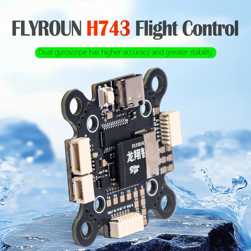 

FLYROUN 80A 3-6S 4IN1 ESC H743 Stack H7 FC Flight controller FPV stack for MARK4 13inch FPV Drone frame