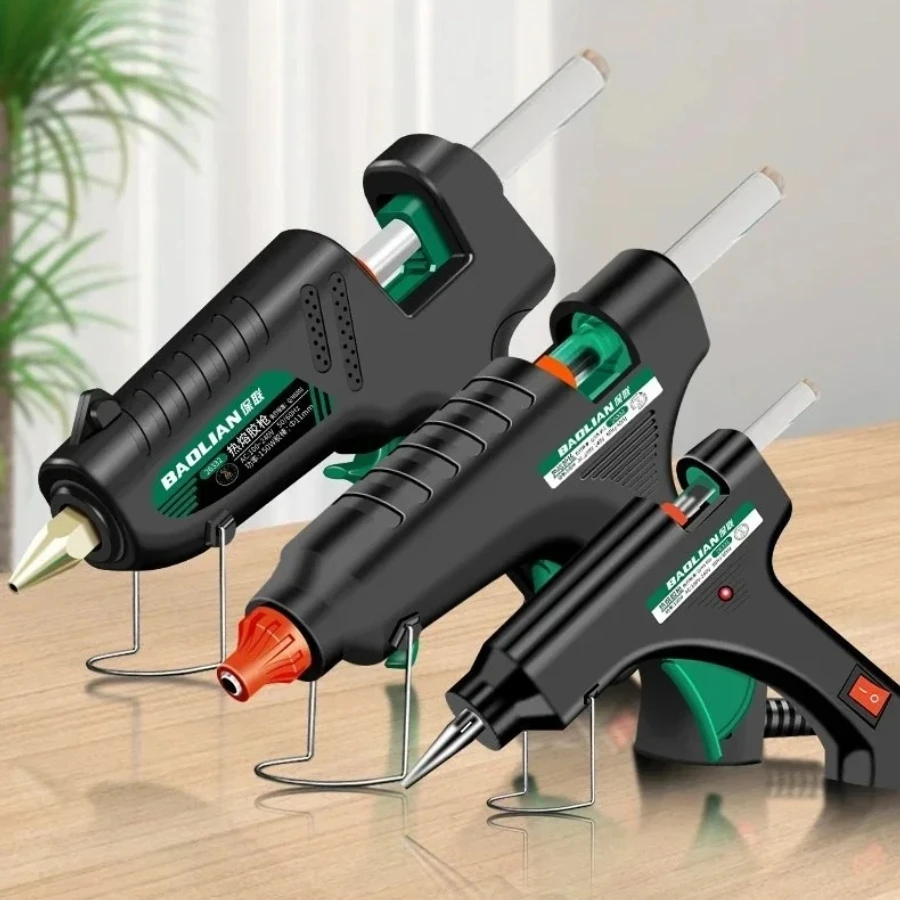 Home Hot Melt Glue Gun With Glue Sticks Industrial DIY Electrothermal Glue Gun Heat Temperature Thermo Electric Gun Repair Tool