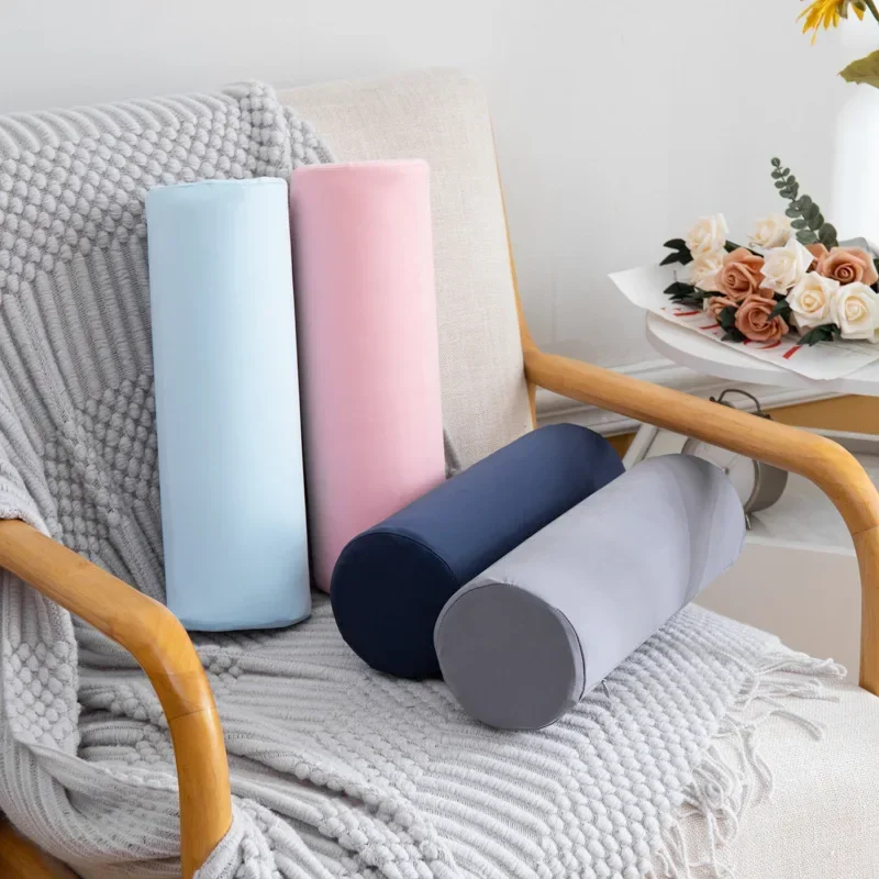 Cervical Neck Roll Pillow Memory Foam Pillow Cylinder Round Pillow Pain Relief Neck Pillows for Sleeping Support Removable Cover