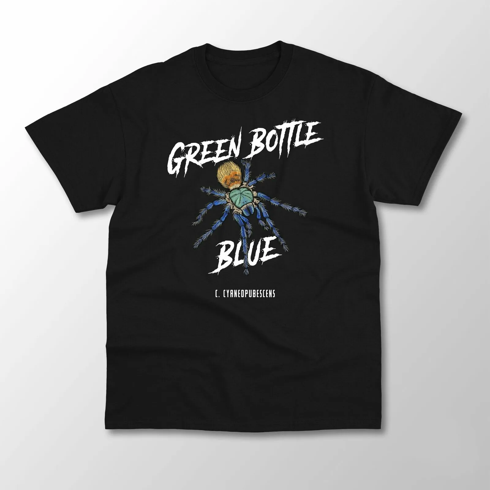 Green Bottle Blue Tarantula Funny Insect Spider T Shirt. 100% Cotton Short Sleeve O-Neck Casual T-shirts Loose Top Size S-3XL