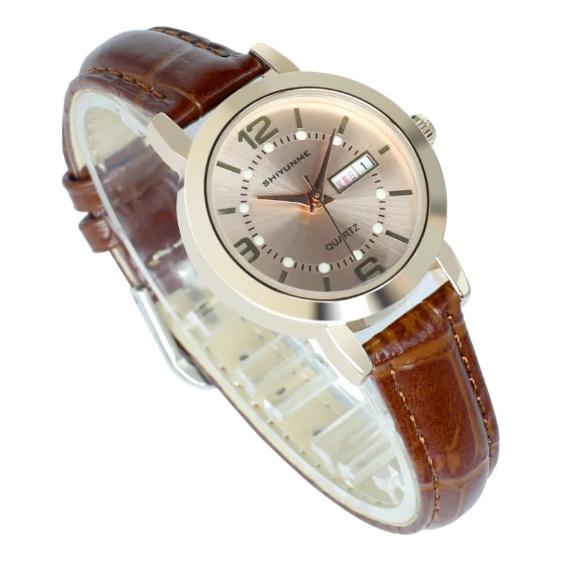 Shiyunmei Men's and Women's Watch Classic Business Leather Belt Quartz Watch Waterproof Men's Watch Couple's Watch