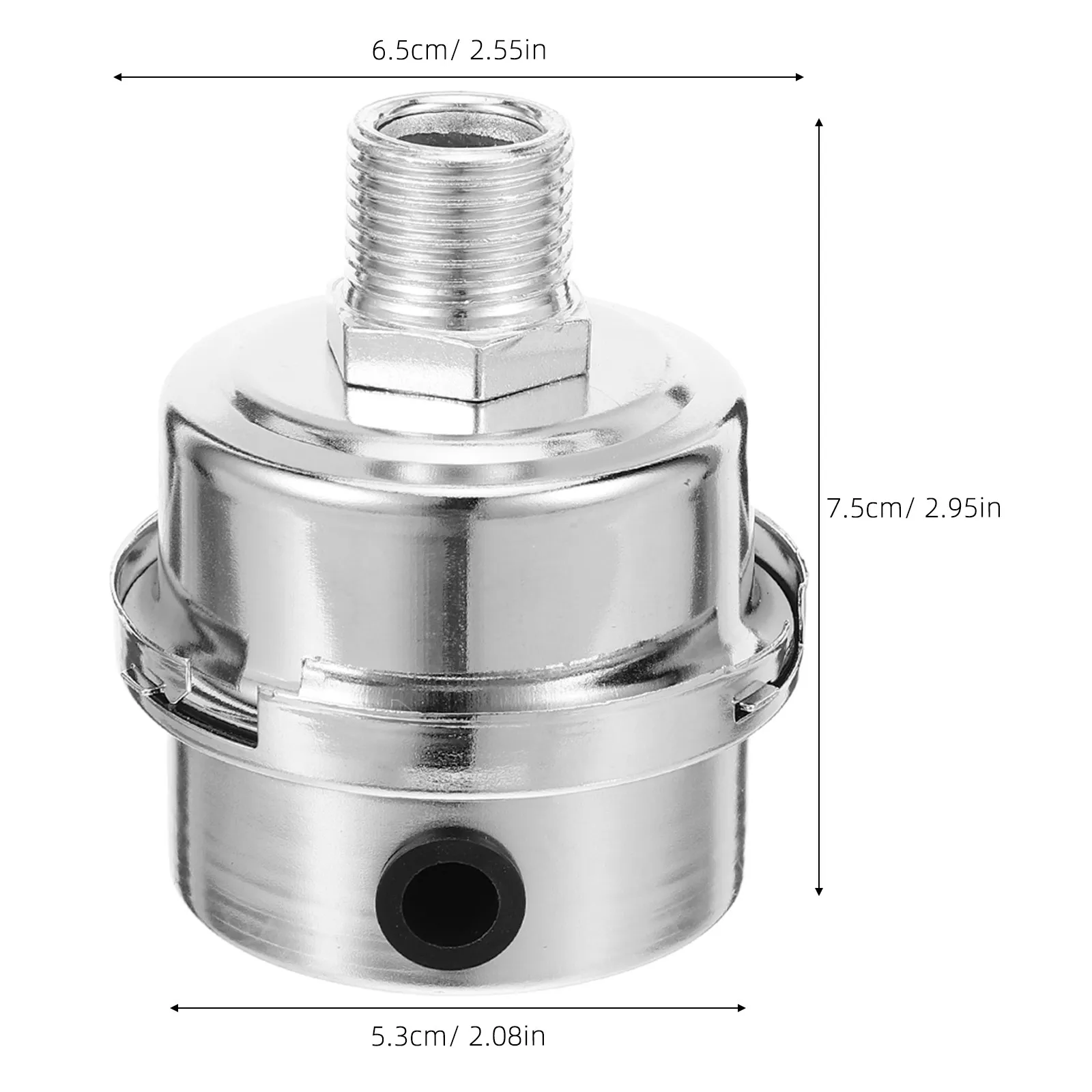 Air Compressor Intake Filter Muffler 2 Pack Threaded Noise Reducer Quiet Air Inlet Accessory for Generators