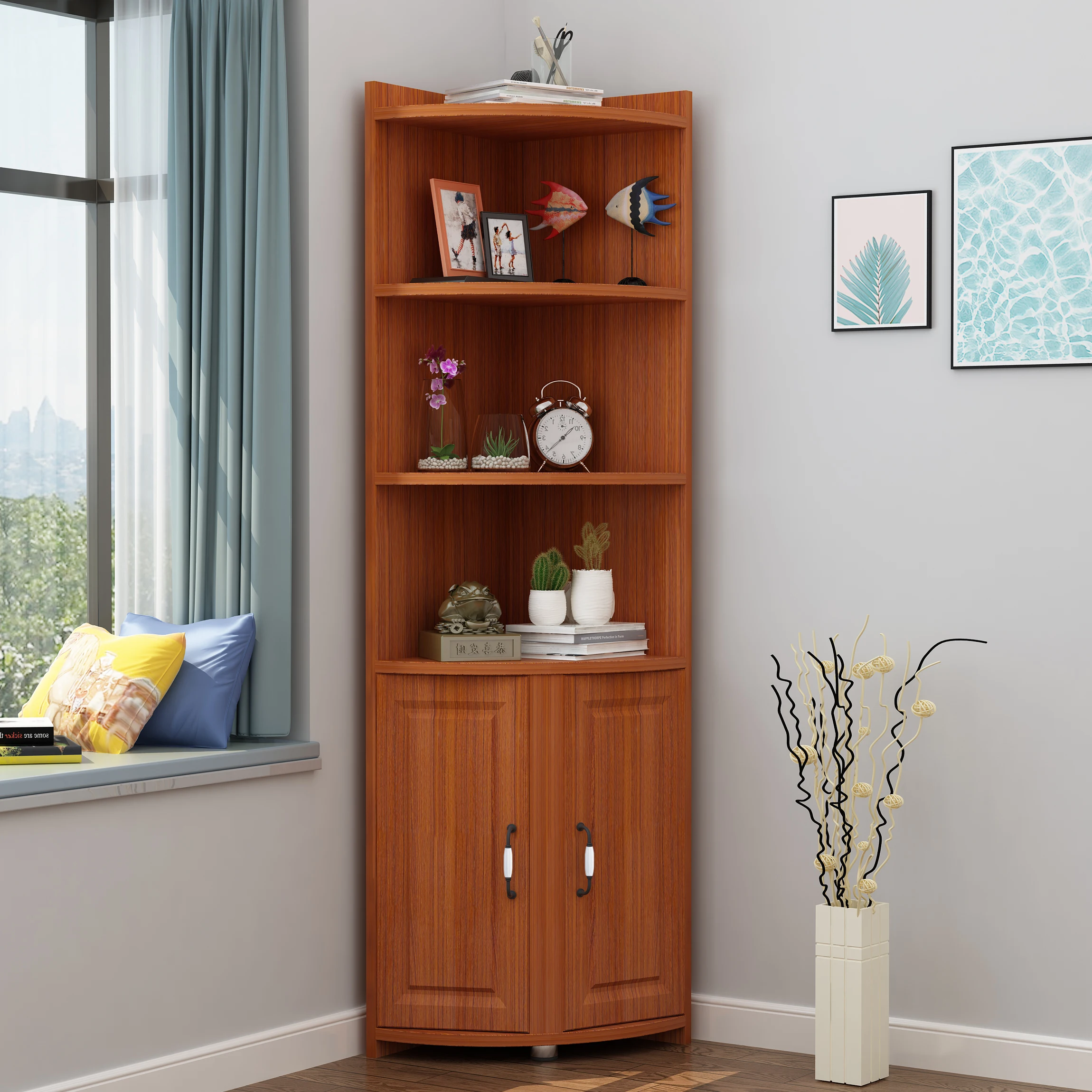Corner Cabinet, Corner, Modern, Simple, Corner, Triangle, Versatile