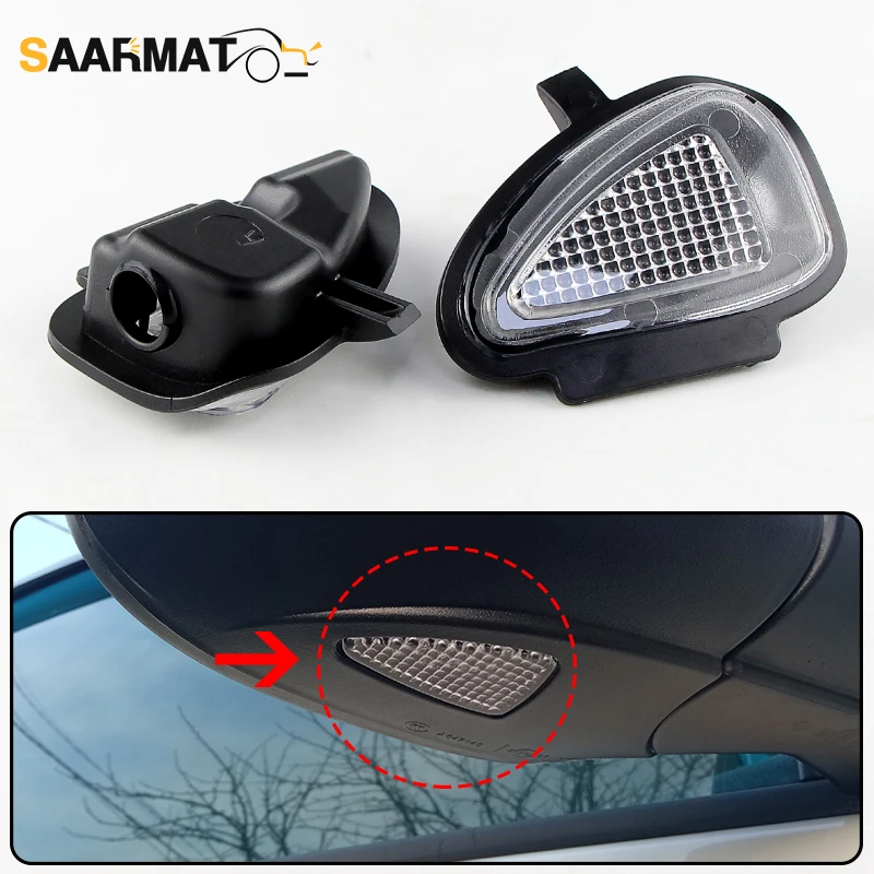 

2PCS LED Puddle Light Car Under Side Mirror Lamp Cover Shells No Bulbs for VW Golf 6 Limousine/Cabriolet/Variant&Touran Typ 1T3